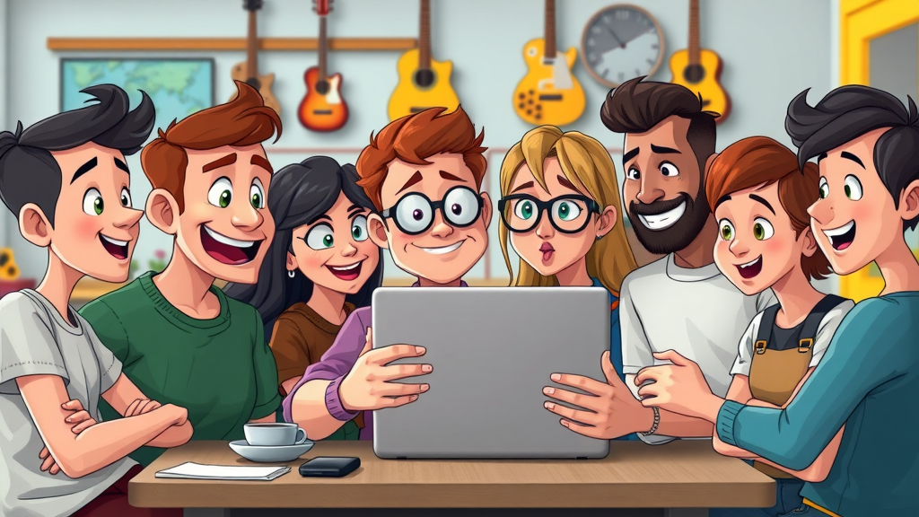 vibrant FAQ music trends concept with diverse group asking questions about worship song writers trends in a creative classroom